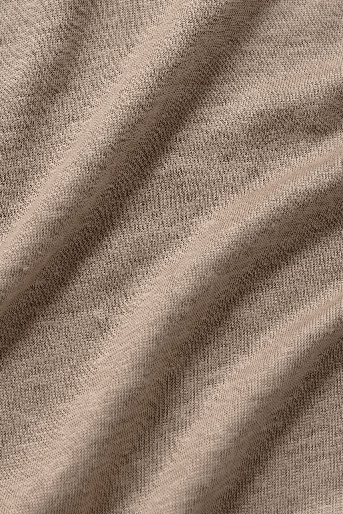 Linen Jersey Coastal Short Sleeve Polo - Gravel