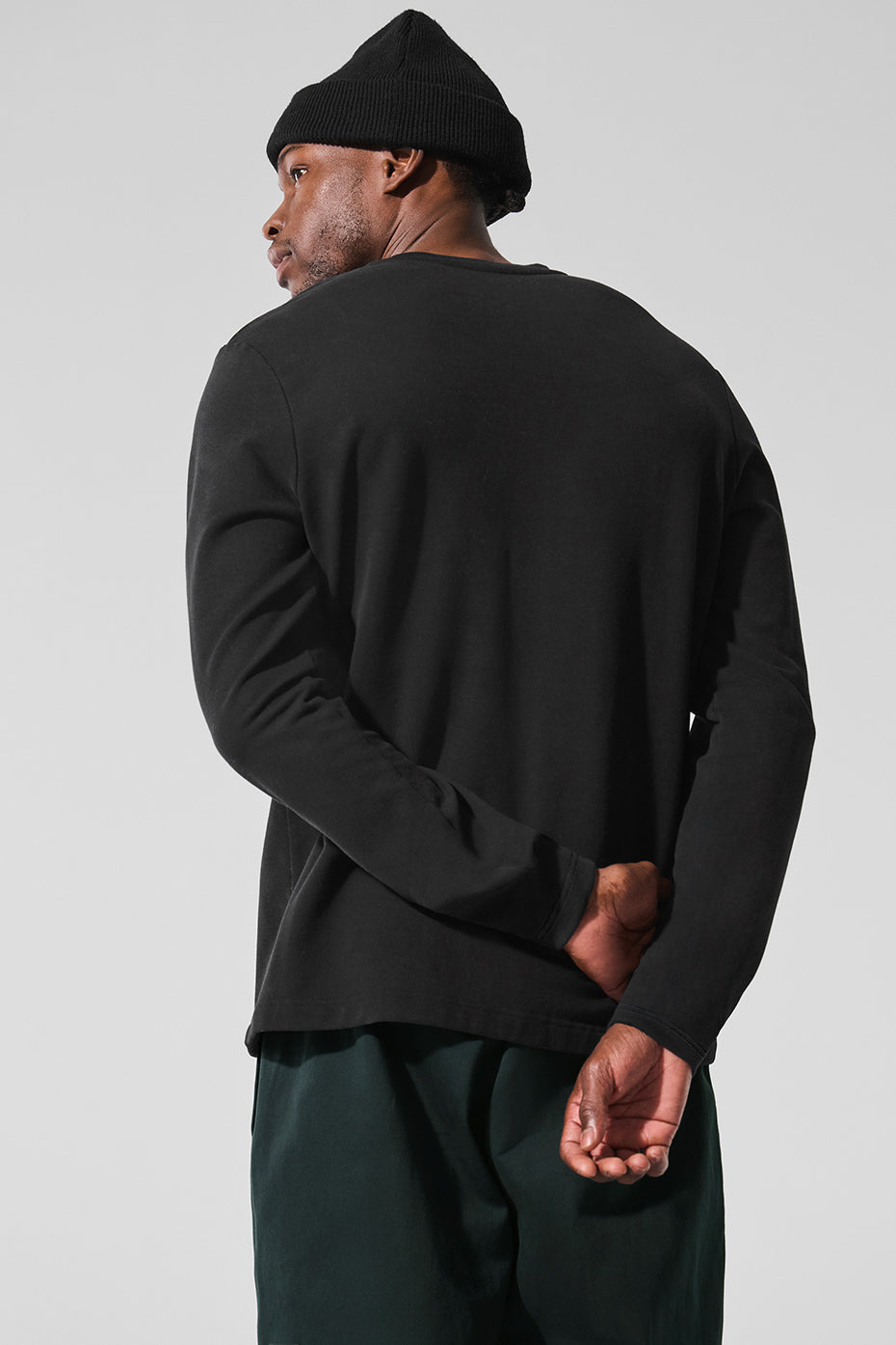 Double Take Long Sleeve Crew - Black