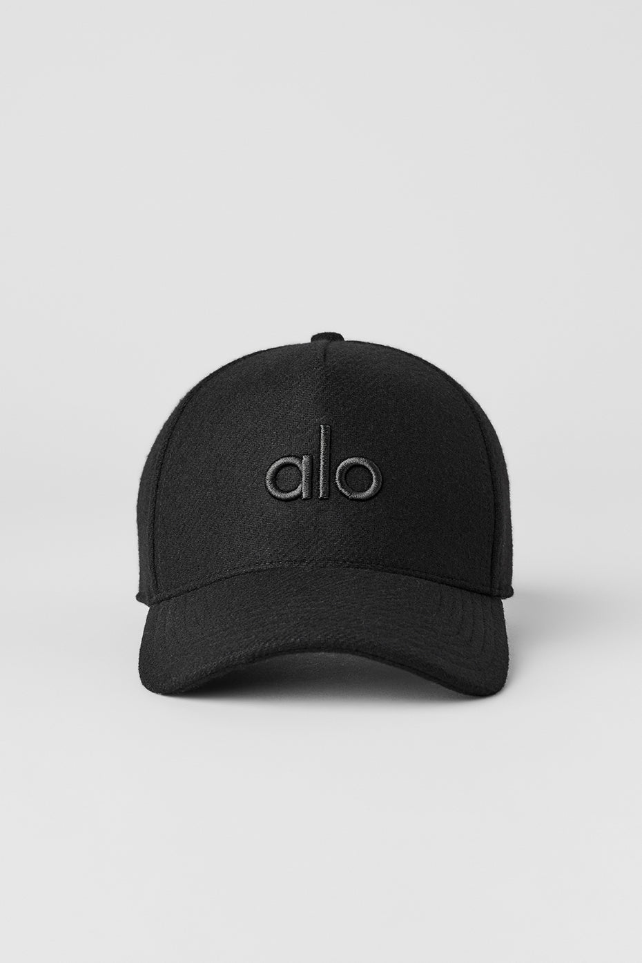 Wool Blend District Trucker Hat - Black