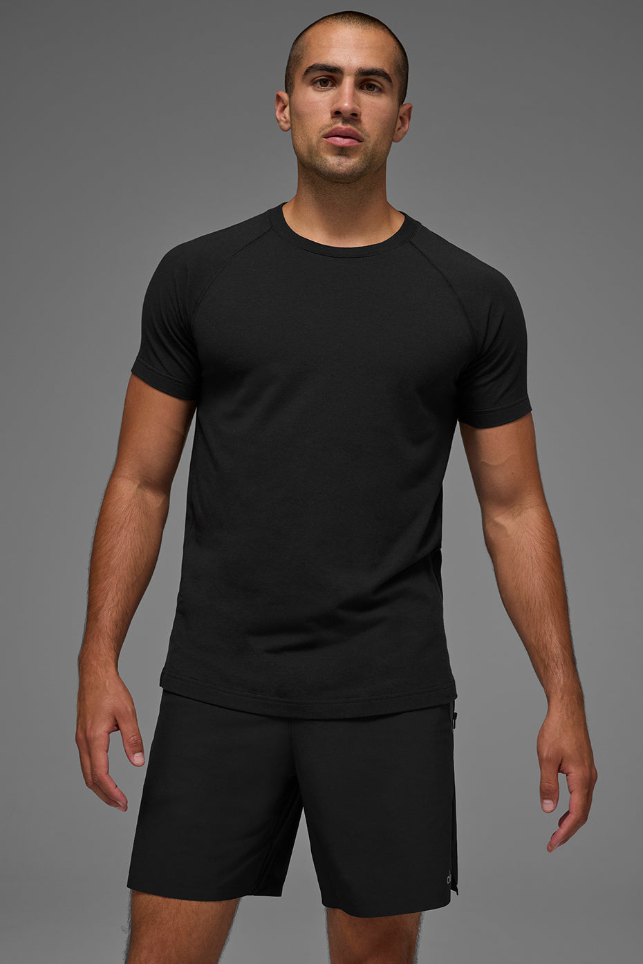 ALO Vapor Crewneck Short Sleeve - Black
