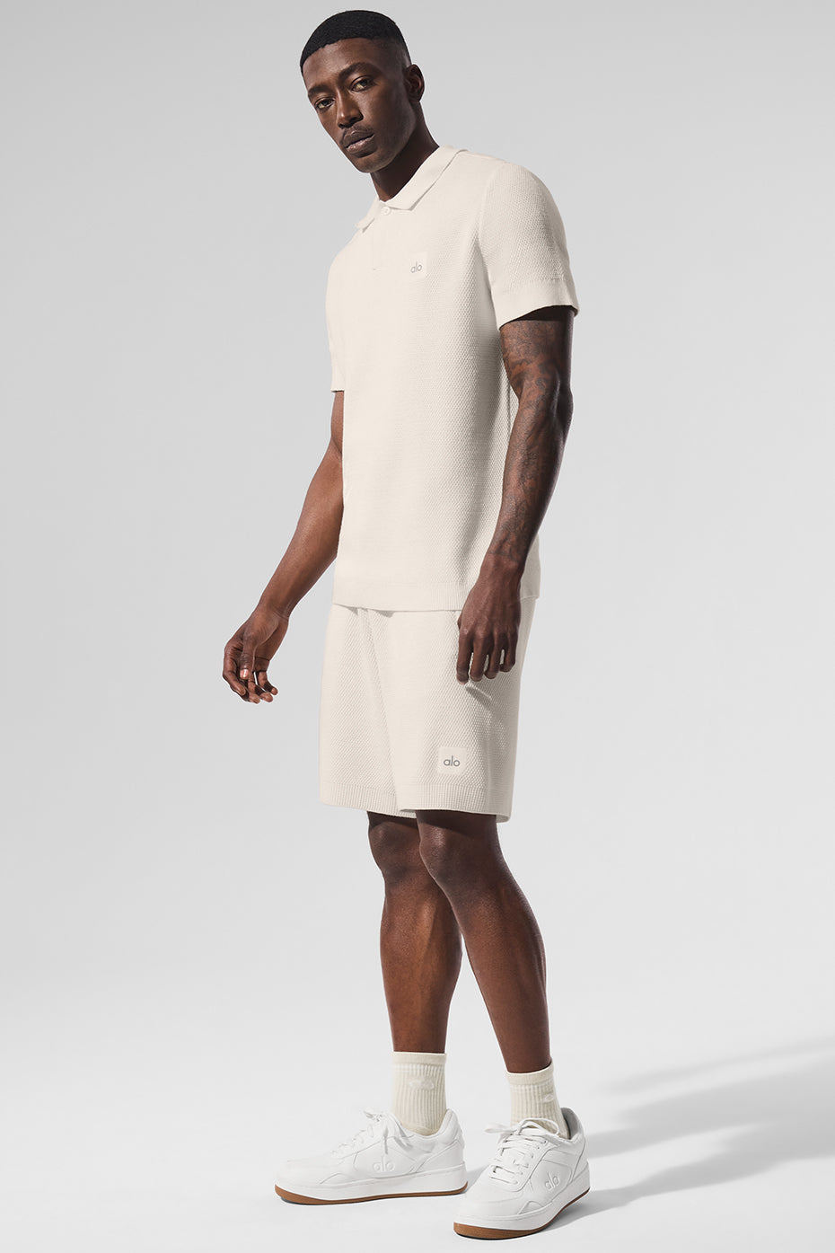 Sports Club Sweater Knit Polo - Ivory