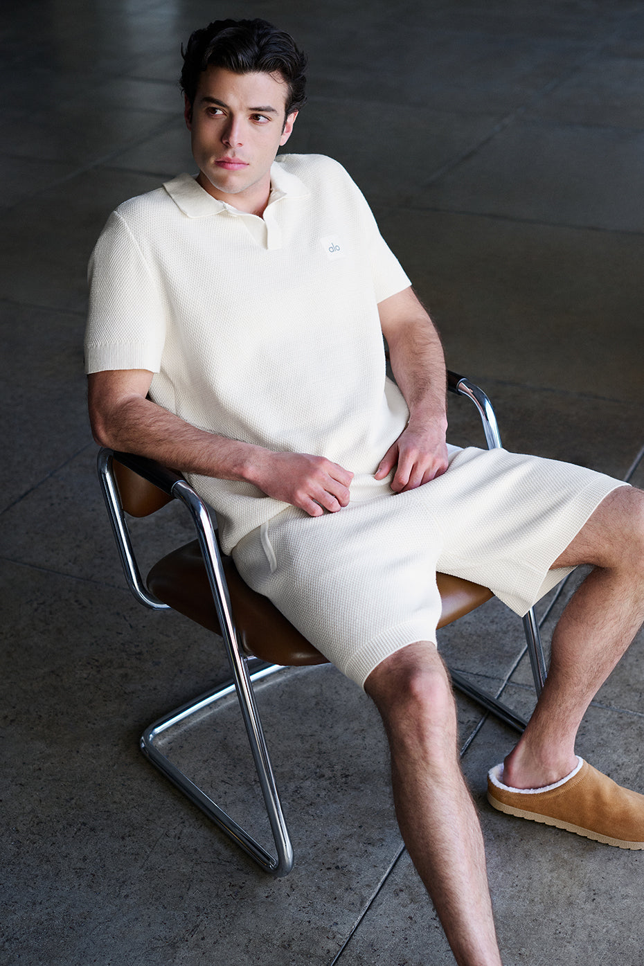 Sports Club Sweater Knit Polo - Ivory