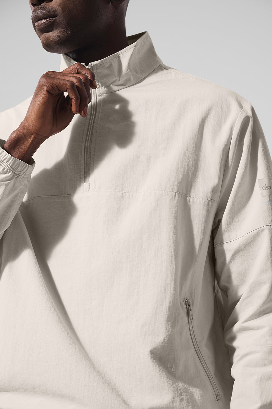 Light Weight Takeaway Track Pullover - Bone