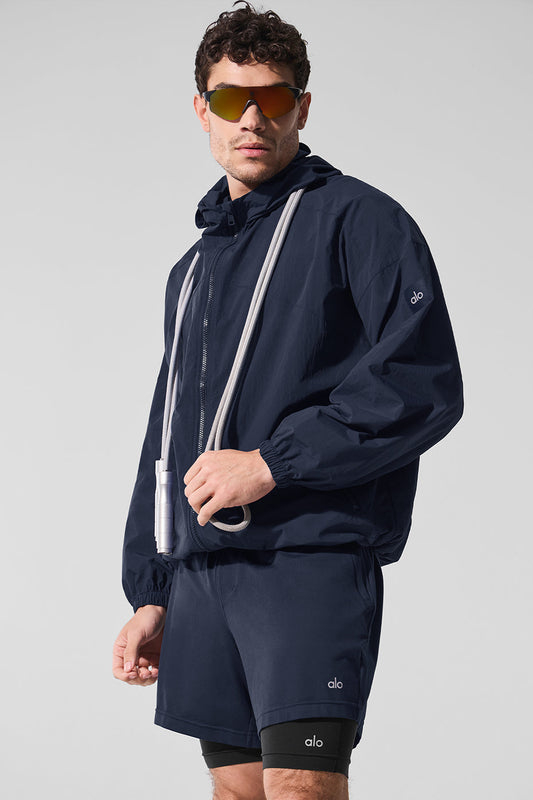 Vantage Nylon Ripstop Track Jacket - Navy