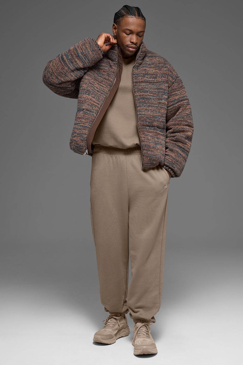 Stage Sweater Puffer - Brown Multi