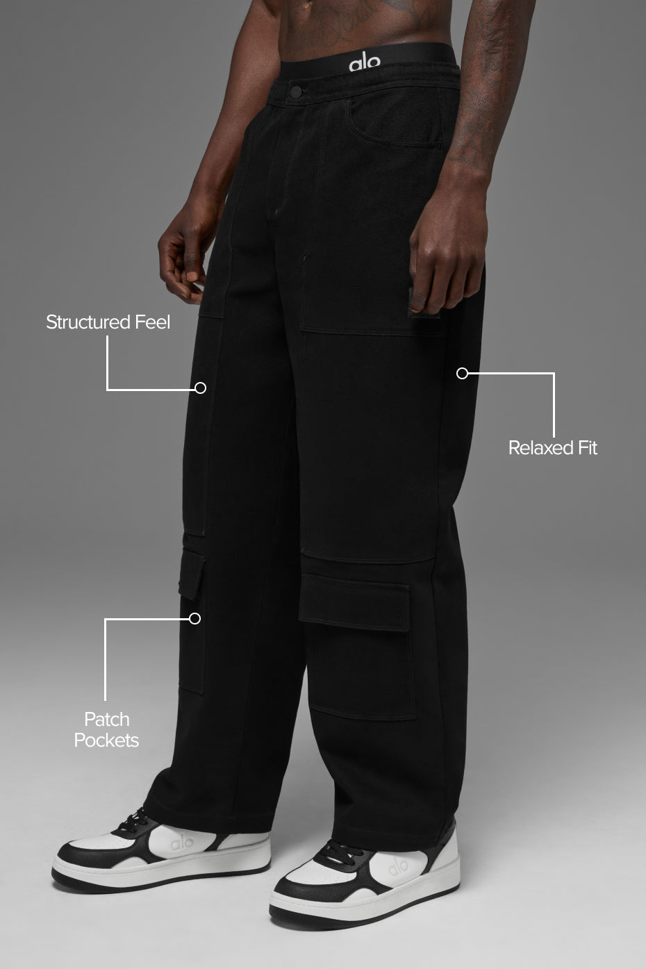 Cotton Canvas Carpenter Pant - Black