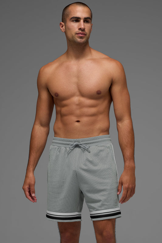 7" Key Mesh Basketball Short - Lunar Grey