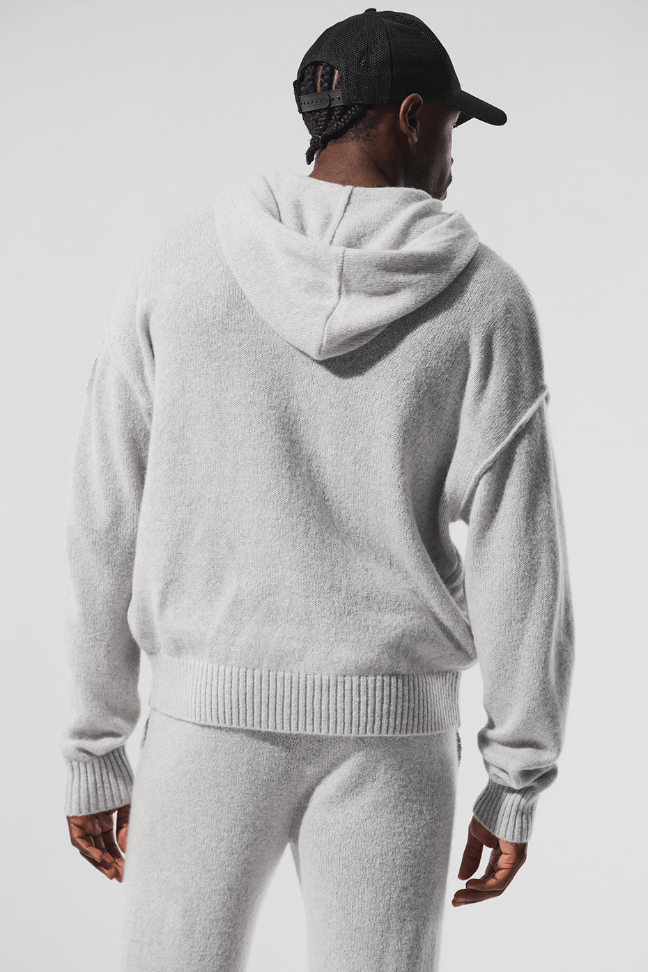 Wool Cashmere New Class Full Zip Hoodie - Pearl Grey Heather