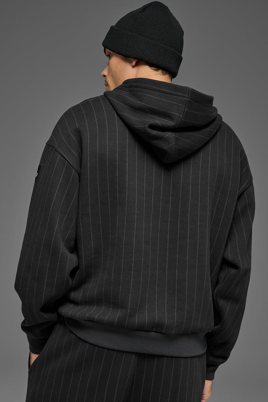 Pinstripe Hoodie - Black Pinstripe