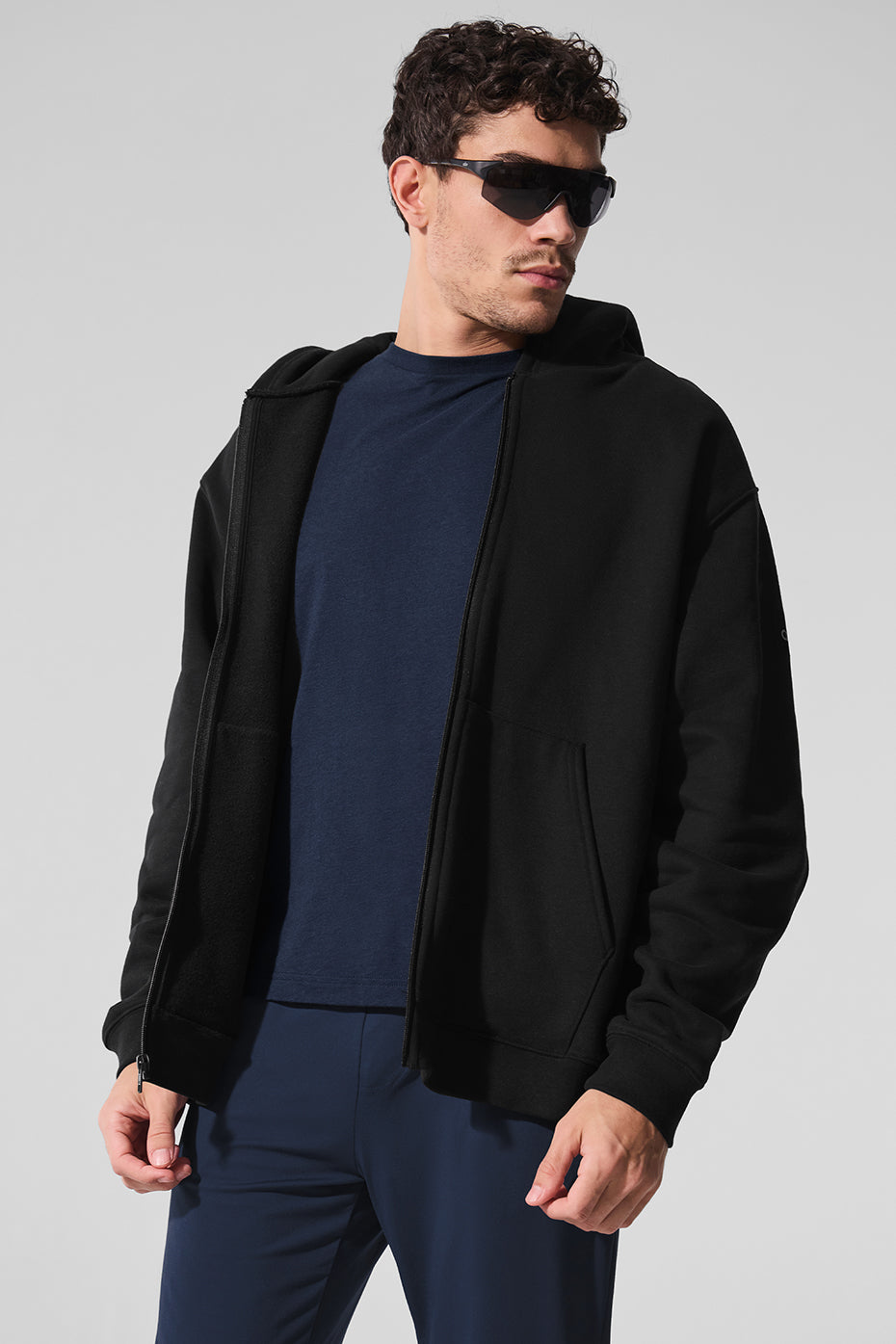 Renown Heavy Weight Full Zip Hoodie - Black