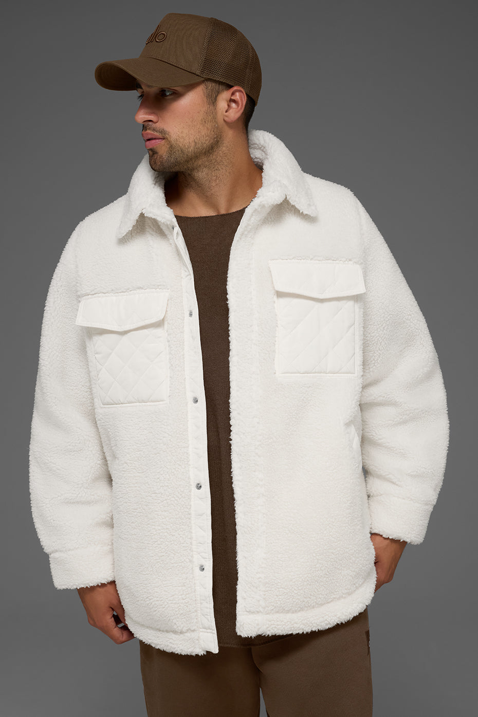 Sherpa Edge Shacket - Ivory