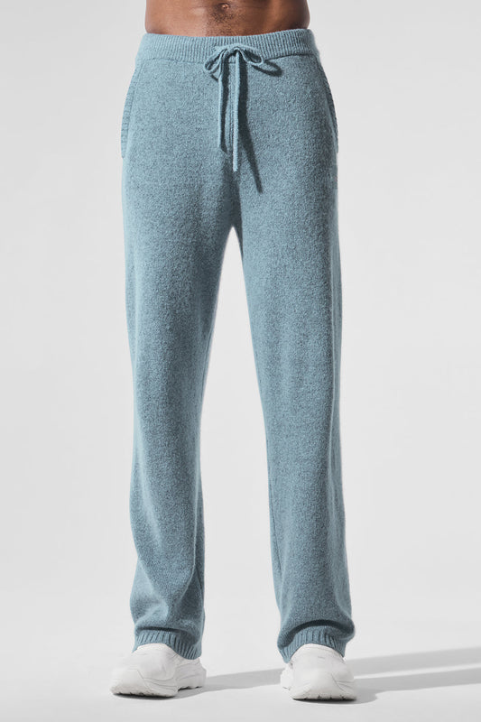 Wool Cashmere New Class Sweatpant - Celestial Blue Granite Heather
